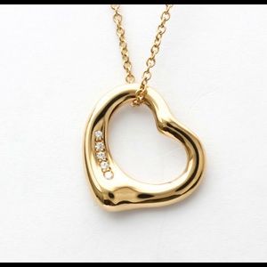 Tiffany pink gold heart with diamonds
